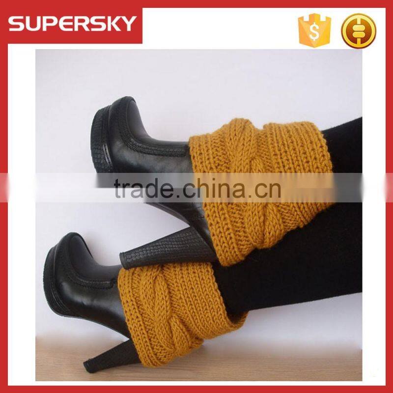 V-906 Hand knitted Women Boot cuffs Leg warmers Boot toppers Women Open Knit Boot Cuff