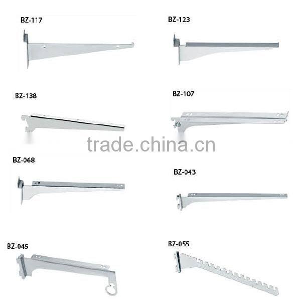 Metal Chrome Glass Shelf Bracket Wood Pannel Support