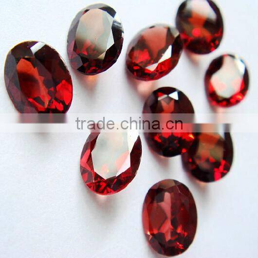 5*7mm oval cut rough red garnet