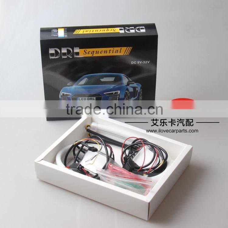 6W/30W dynamic DRL 30CM 60CM 90CM signal lamp LED DRL Sequential DRL running soft strip lamp