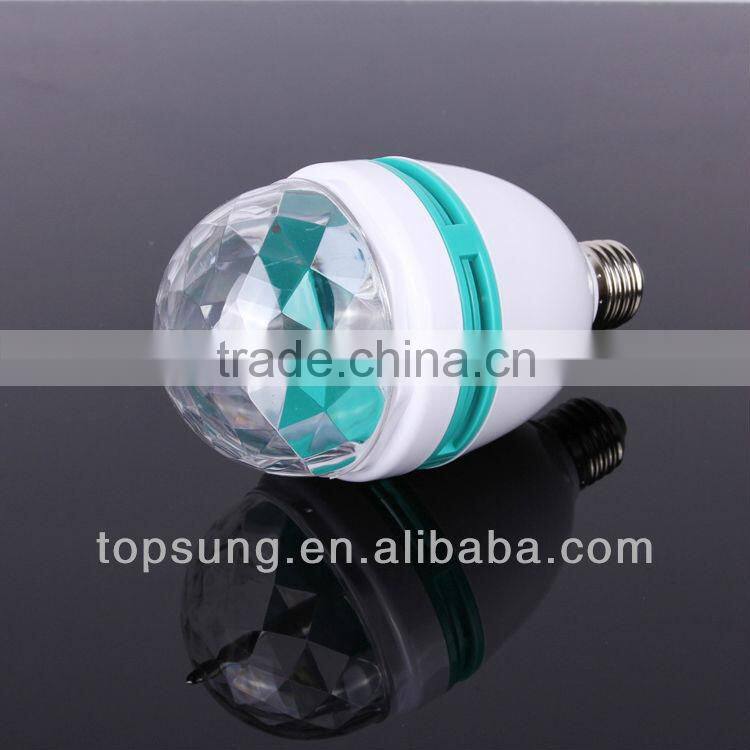 magic rgb led full color rotating lamp B22 base