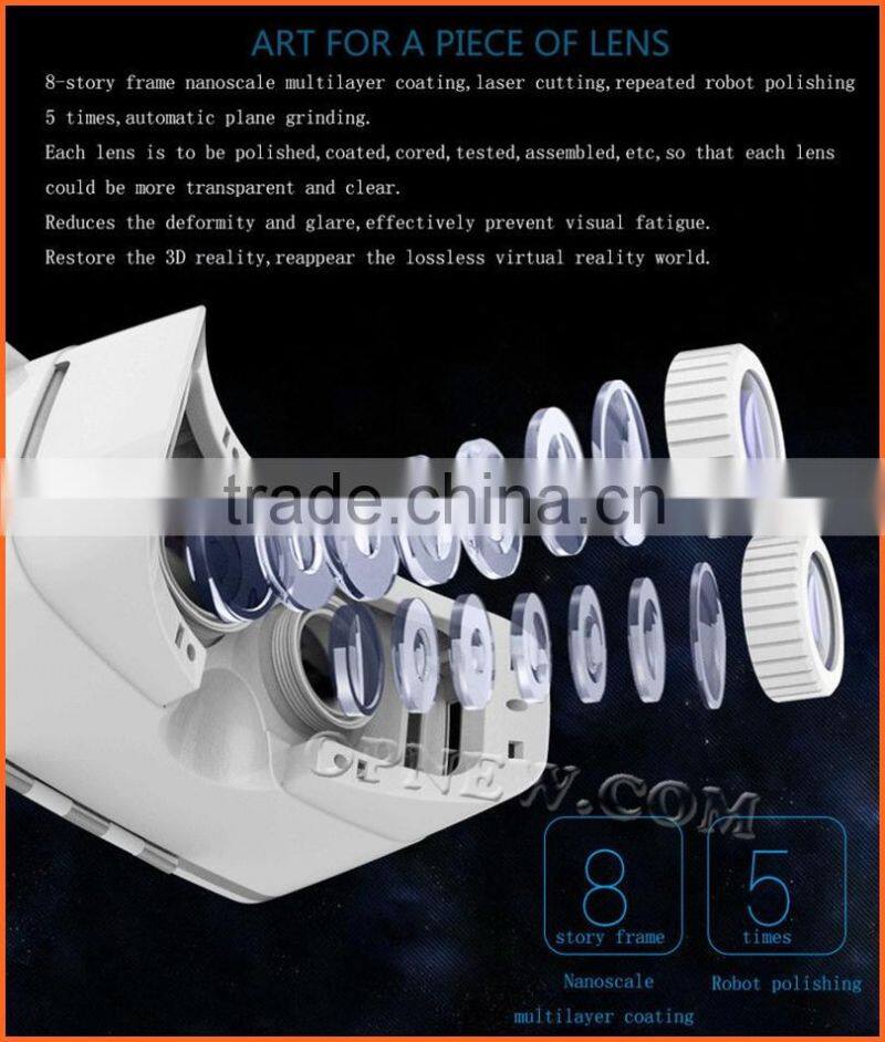 2016 hot selling VR BOX 2.0 Virtual Reality Glasses 3D VR Headsets Helmet with Bluetooth Remote Controller