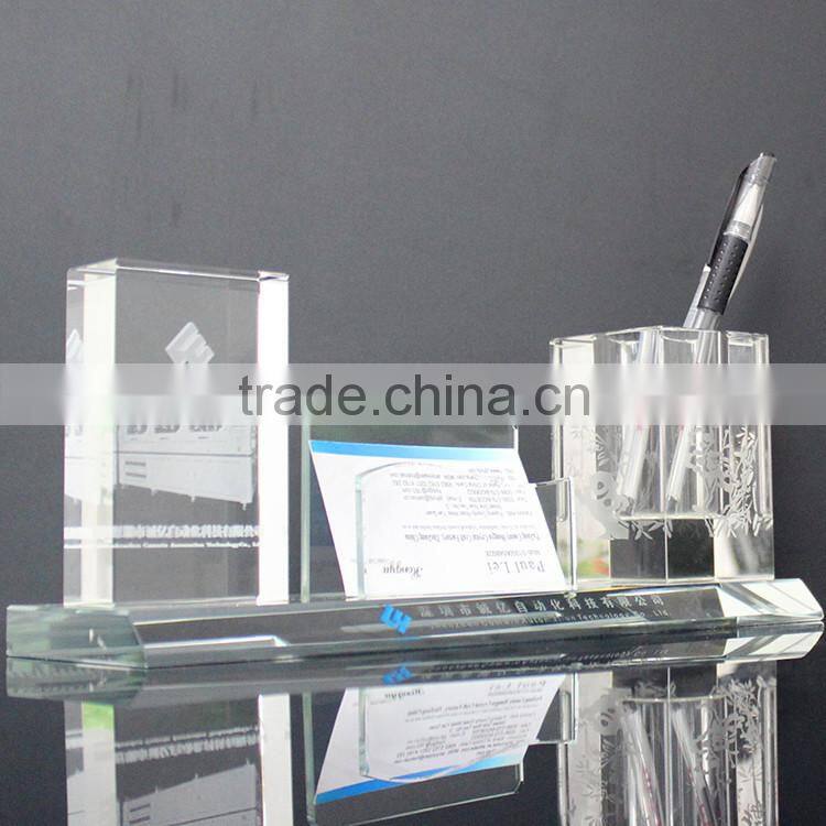 hot sale crystal glass office stationery items use list