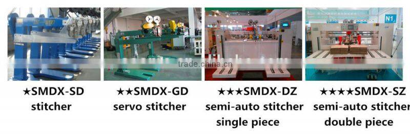 SMDX-DP single piece semi-auto stitching machine cardboard nailing machine