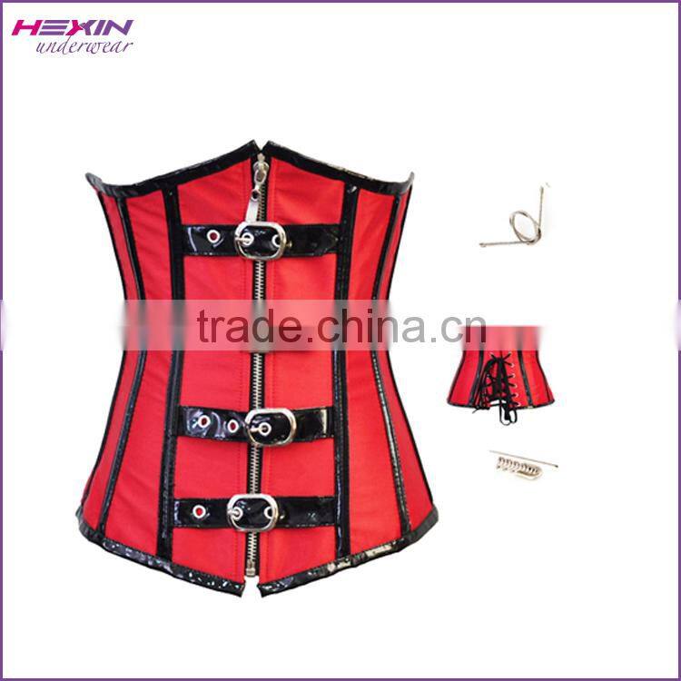 Brocade Overbust Steampunk Corset with Jacket and Belt
