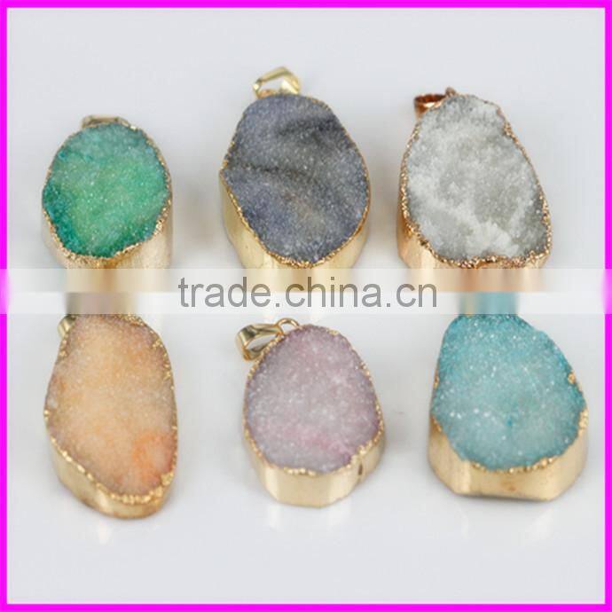 KJL-BD5057 Crazy HOT ! Natural drusy druzy agate pendant