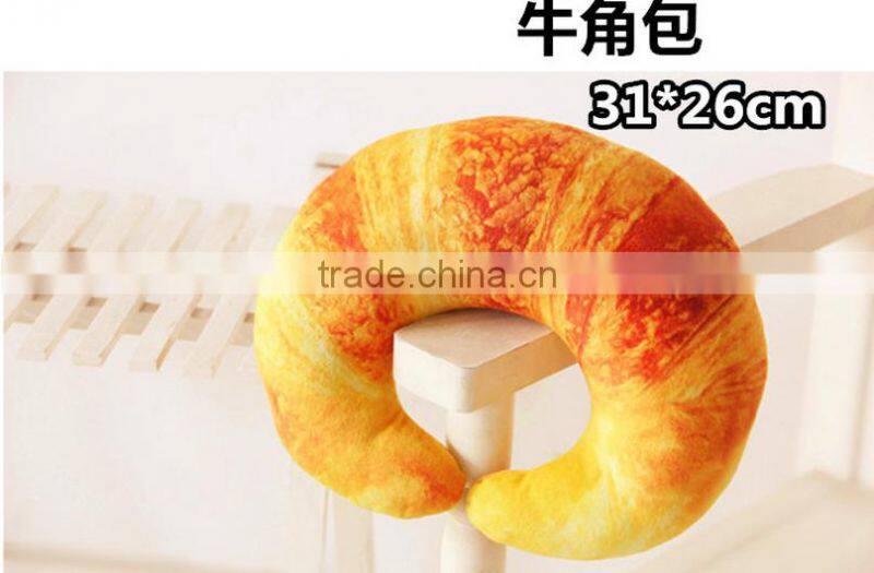 creative simulation shrimp pepper eggplant and U shape croissant imitated plush stuffed sleeping neck pillow cushion toy