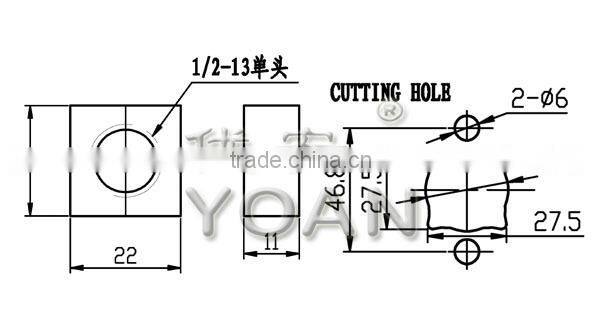 Snack vending machine T handle & Medeco lock assembly