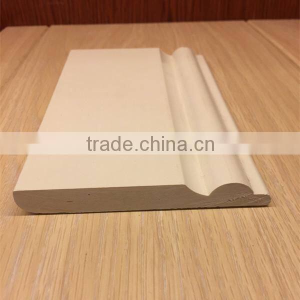 Torus Solid American PVC White Painted Timber/Skirting Board/Profiles & Mouldings for floor ceiling decoration