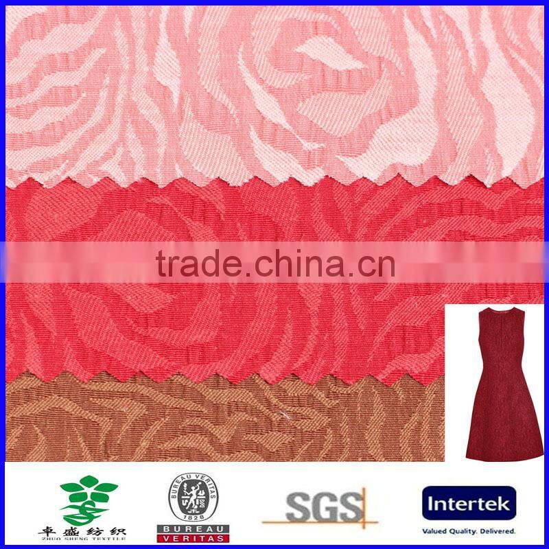 jacquard 3D rose design yarn dyed 100% cotton fabric