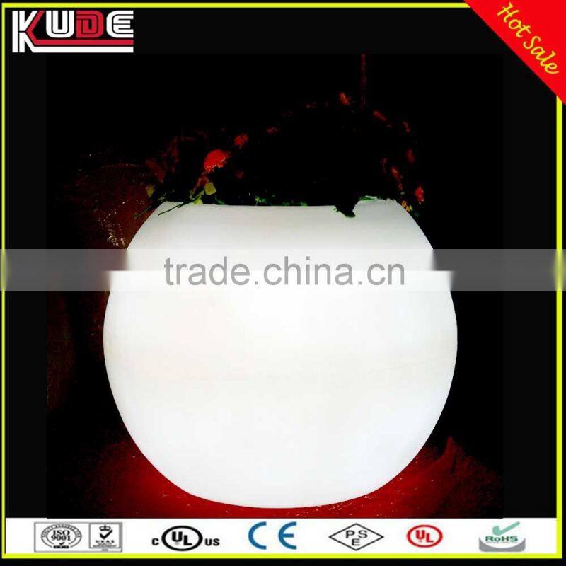 LED Light Flower pot PE Material Round Planter Pot with RGB Lighting