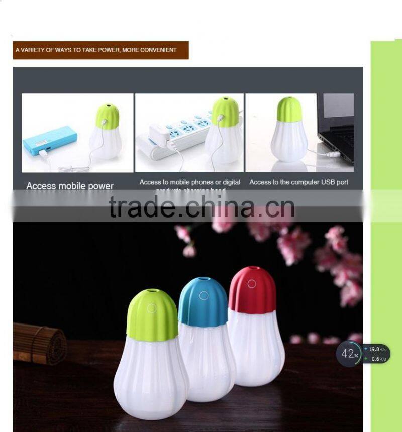 China manufacturer portable air purifier and humidifier/Strong fog mini table pumpkin water bottle humidifier