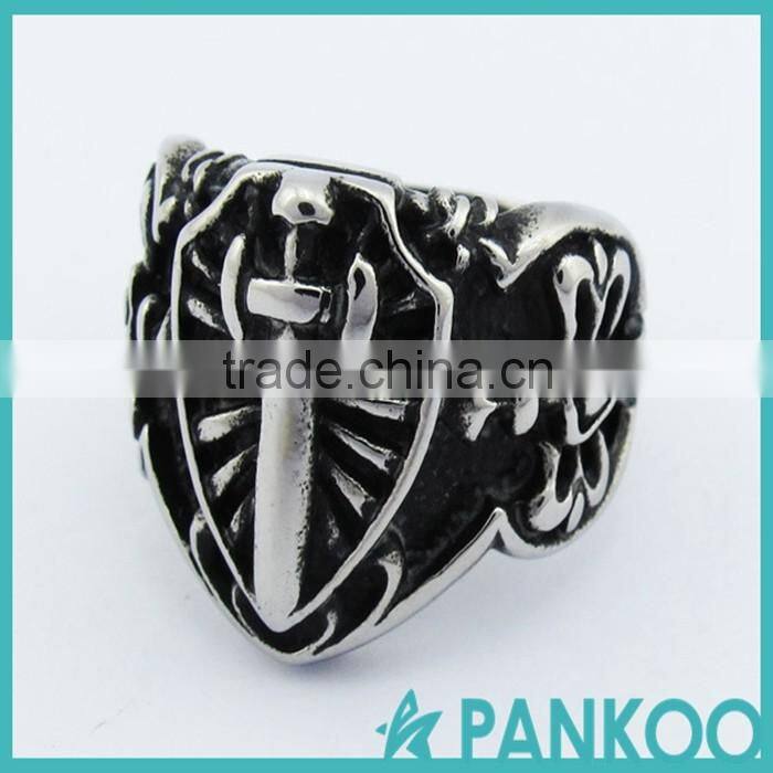 Royal Crown Shield series of European and American style silver ,titanium ,alloy For selective unisex ring