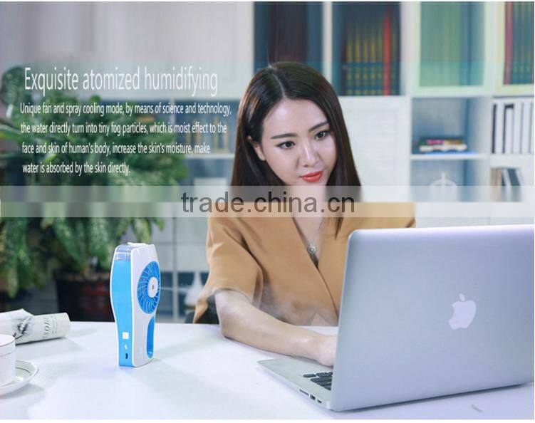 office mini USB rechargeable water mist humidity fan