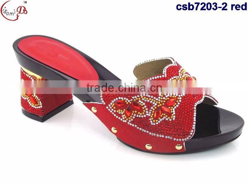 csb7203 black red yelllow blue shining material women shoes for party evening Italy shoes matching purse fashion single shoes
