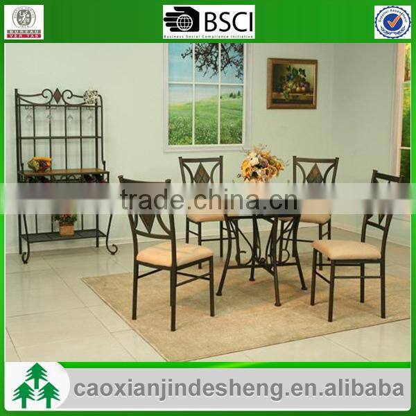 for import market metal frame dining room furniture table and chairs