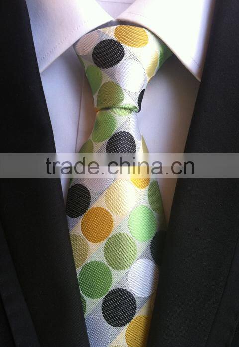 Cheapest Stock Necktie ,Polyester Woven Necktie, Various Big Dots Necktie