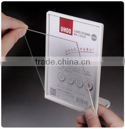 2015 new design 6''*9'' plastic ''L'' shaped sign holder Menu holder