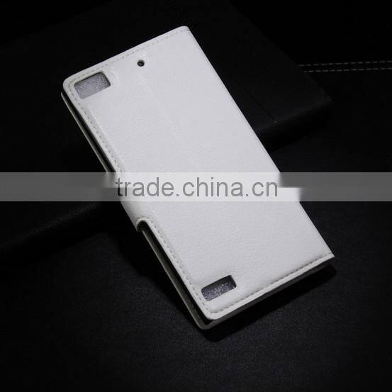Factory price leather flip cover case for blackberry z3