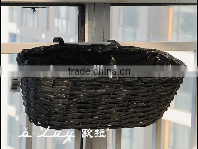 oval weaving rattan baskets with hook