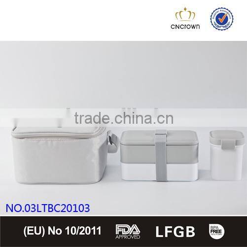 3PCS Dinnerware Set, Bento Lunch Box Set of 3, BPA Free Bento Lunch Box and Sealed Cups