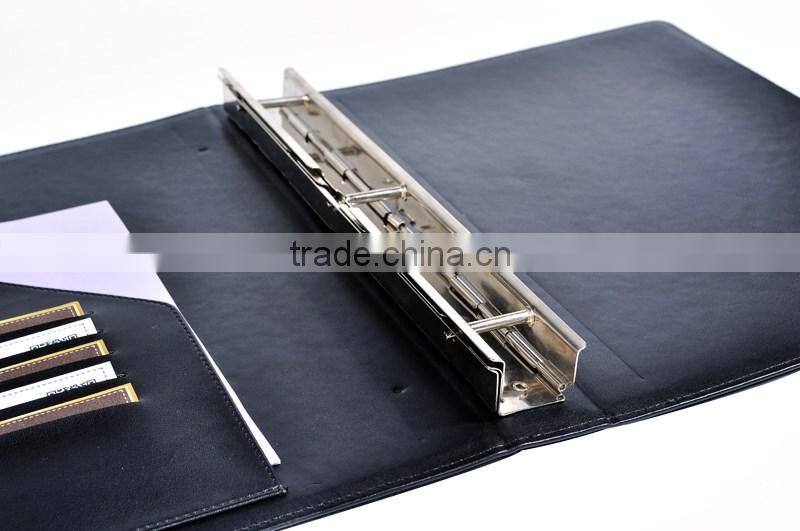 A4 PU soft cover file folder/3 pipe binder folder