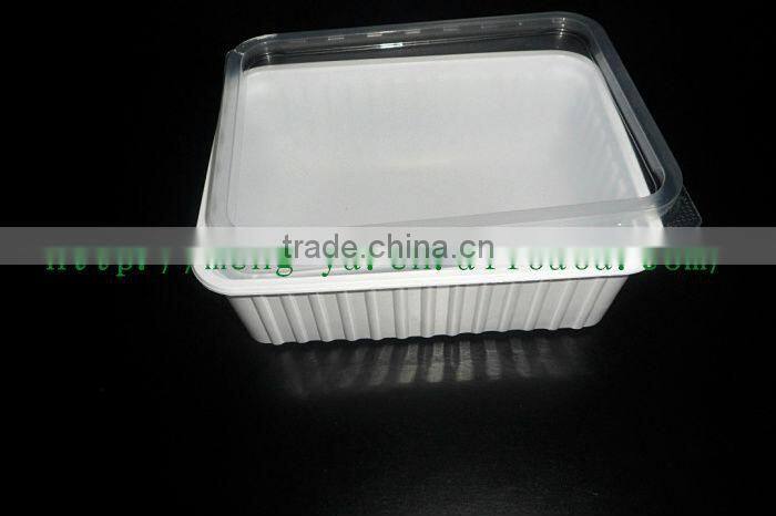 Disposable 1000ml Plastic box with lid For dinner