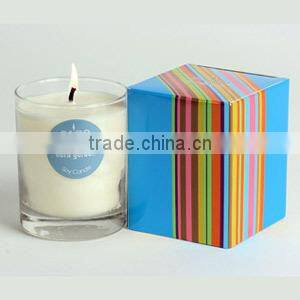 Art scented candles in glass jar as gifts