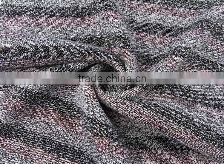 Hot sale Competitive price Fashion thick french terry cotton fabric with stripes fabric forfashion couple pullover sweater