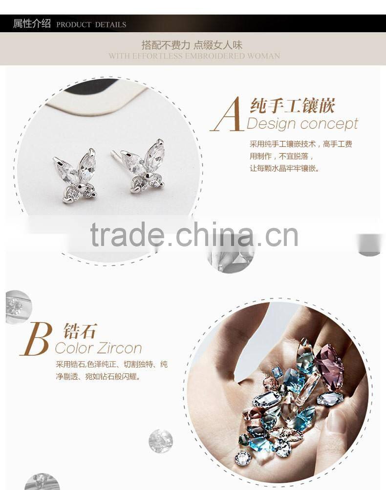 OUXI 2015 Factory direct price unique fashion flower earrings Made With Crystal