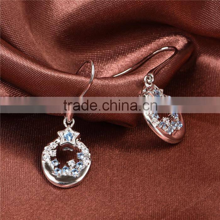 New Trendy Victoria Series Teardrop Spinel Hoop Earrings