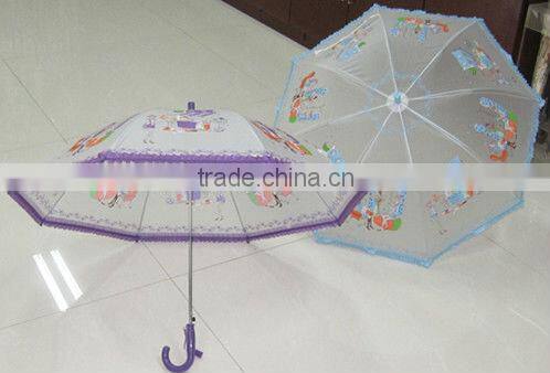 lovely printed 21"x8k auto open POE/EVA umbrella lace umbrella