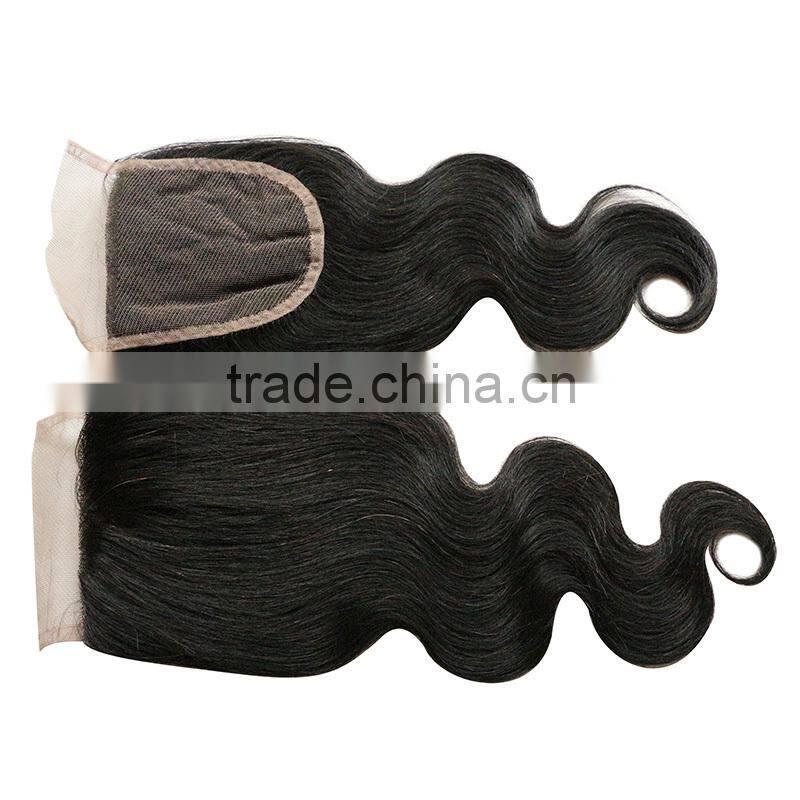 6A Virgin Peruvian Silk Base Closure Body Wave,4x4 Silk Lace Closure,Cheap Free/Middle/3 Part Silk Base Closure