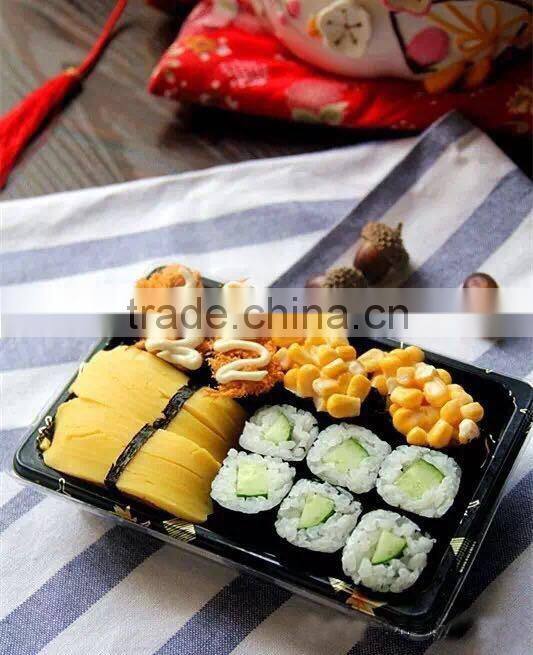SM1-1105A Momiji disposable Japanese plastic printing food sushi box container tray