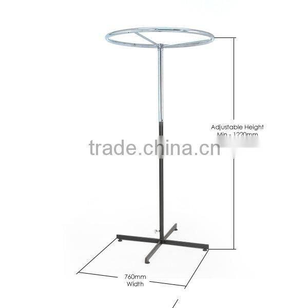 Heavy Duty Black Metal Adjustable Circular Display Rail