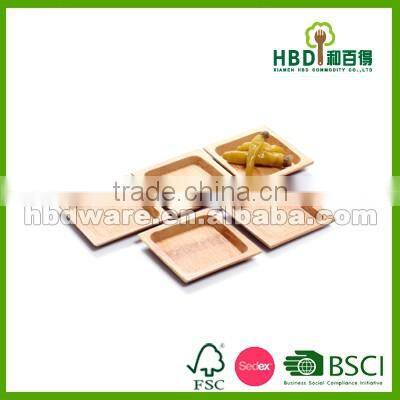 6 pcs bamboo small dish , small snack dishes