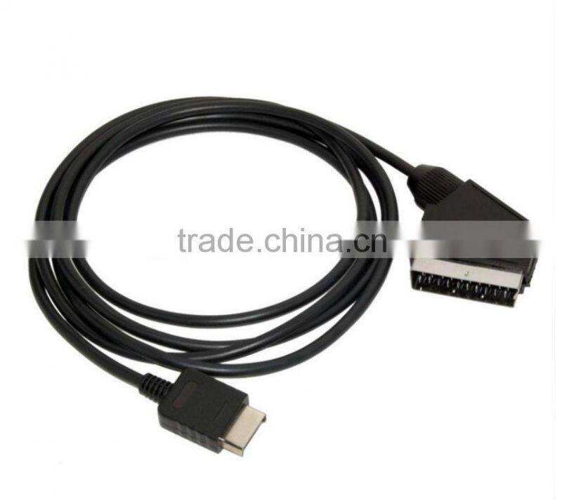 1.8m for ps2 RGB SCART Cable TV AV Lead for Playstation PS1 PS2 PS3 Slim line Game Consoles