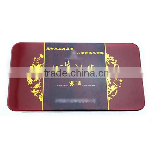 food grade hinged rectangle beer tinplate tin box