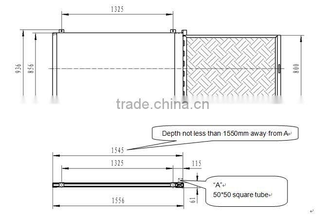 Handicap disabled Manual Wheelchair Ramp Slope for City Bus with CE certificate