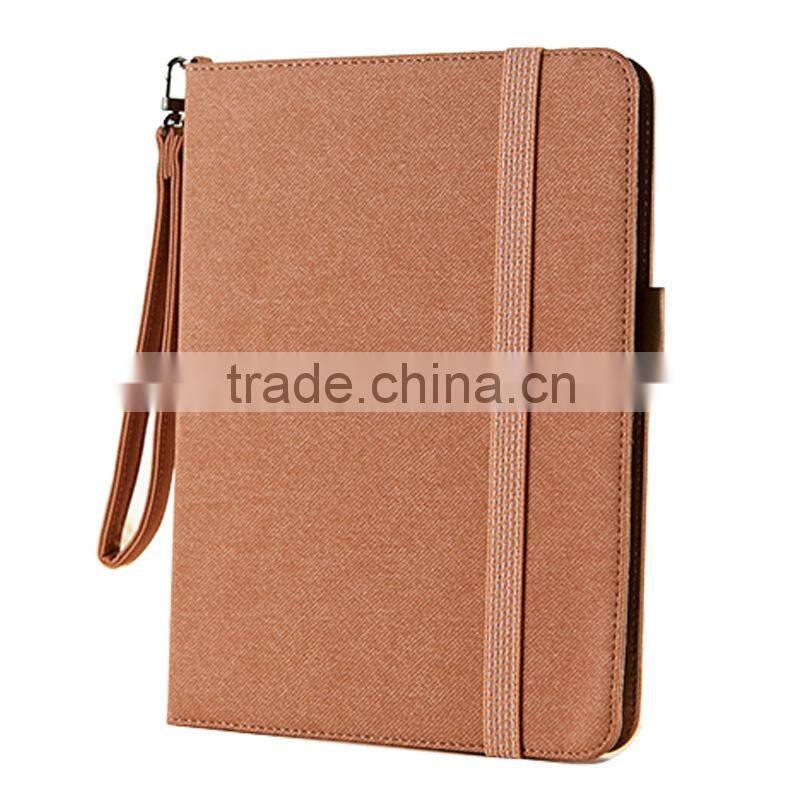 Wristlet Book Folio Leather Shell Cover For Ipad air/ ipad 5