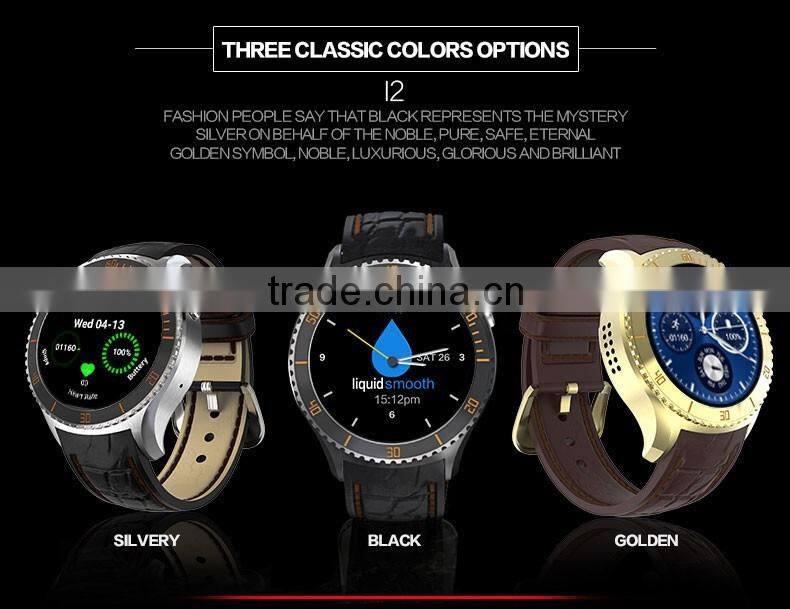 I2 3G smart watch phone MTK6580 android 5.1 OS 512MB+4G quad core heart rate monitor wake up screen