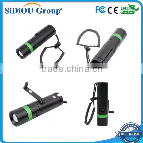 manual dynamo emergency wind up led torch flashlight led