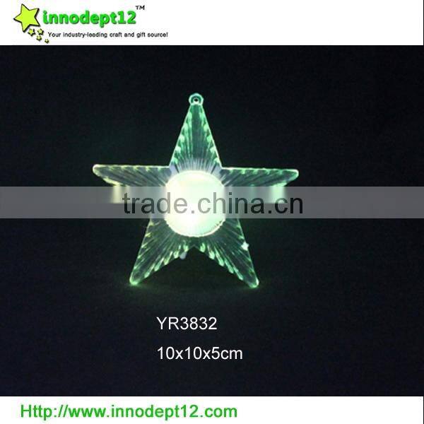 Home holiday decoration changing led light acrylic star home wall decoration stickers