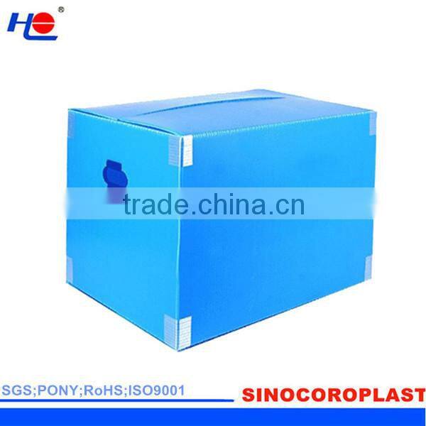 waterproof and aging resistence plastic pp blue crate