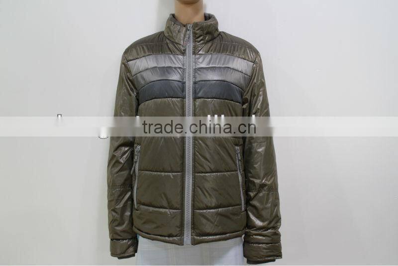 2014 Winter Padded Jacket Long-Sleeve Zipper Placket Contrast Color Men Down Jacket