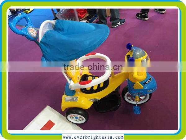 2016 newest mother baby stroller bike, metal tricycles for childrens, with music,light and push bar