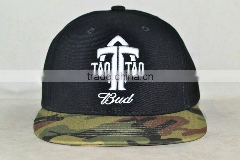 Guangzhou hat factory professional customized 100% acrylic 3 d embroidery logo Flat brim hat