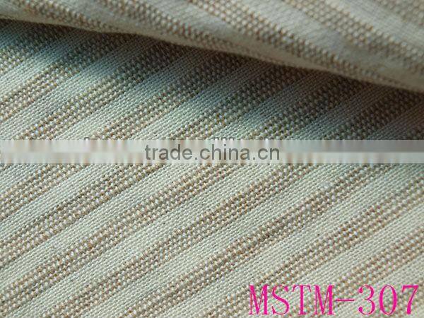 100% natural or pure stripe linen fabric