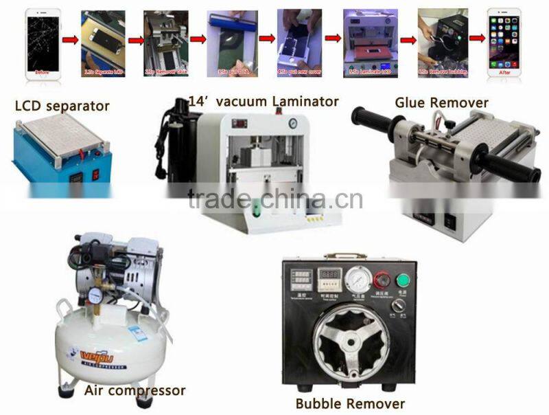 Wholesale touch screen vacuum laminator machine touch screen lcd repair machine adustable in height 7 inch