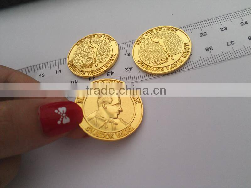 Factory direct sales gold metal cheap custom coin for sale